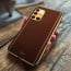 Vaku ® Samsung Galaxy A51 Luxemberg Series Leather Stitched Gold Electroplated Soft TPU Back Cover