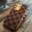 Vaku ® Samsung Galaxy S20 Ultra Cheron Series Leather Stitched Gold Electroplated Soft TPU Back Cover