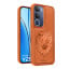 Vaku ® Vivo Y29 5G Lion Embossed Luxury Designer Leather Protective Back Cover