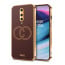 Vaku ® OnePlus 8 Skylar Leather Pattern Gold Electroplated Soft TPU Back Cover