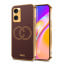 Vaku ® Oppo A76 4G Skylar Leather Pattern Gold Electroplated Soft TPU Back Cover