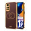 Vaku ® Xiaomi Redmi Note 11s Skylar Leather Pattern Gold Electroplated Soft TPU Back Cover