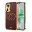 Vaku ® Oppo Reno11 5G Skylar Leather Pattern Gold Electroplated Soft TPU Back Cover