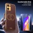 Vaku ® Oppo F21 Pro Skylar Leather Pattern Gold Electroplated Soft TPU Back Cover