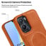 Vaku ® Vivo T2x 5G Maxtron Leather Stitched Magnetic Magsafe Non-Slip Grip Shockproof Back Cover