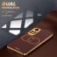 Vaku ® 2In1 Combo Xiaomi Redmi Note 11 Pro Skylar Leather Stitched Gold Electroplated Case with ESD Anti-Static Shatterproof Tempered Glass