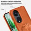 Vaku ® Oppo Reno8T 5G Lion Embossed Luxury Designer Leather Protective Back Cover Case