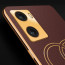 Vaku ® Oppo A77s Skylar Leather Pattern Gold Electroplated Soft TPU Back Cover