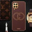 Vaku ® Samsung Galaxy M53 Skylar Leather Pattern Gold Electroplated Soft TPU Back Cover