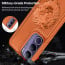Vaku ® Vivo Y300 5G Lion Embossed Luxury Designer Leather Protective Back Cover
