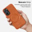Vaku ® Vivo T2x 5G Maxtron Leather Stitched Magnetic Magsafe Non-Slip Grip Shockproof Back Cover