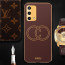 Vaku ® Oppo A74 Skylar Leather Pattern Gold Electroplated Soft TPU Back Cover