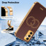 Vaku ® Vivo Y30 Skylar Leather Pattern Gold Electroplated Soft TPU Back Cover