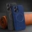 Vaku ® Xiaomi Redmi Note 12 Pro Maxtron Leather Stitched Magnetic Magsafe Non-Slip Grip Shockproof Back Cover