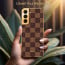 Vaku ® Samsung Galaxy S21 Plus Cheron Series Leather Stitched Gold Electroplated Soft TPU Back Cover