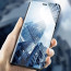Vaku ® Samsung Galaxy A8 Plus Mate Smart Awakening Mirror Folio Metal Electroplated PC Flip Cover