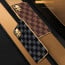 Vaku ® Samsung Galaxy M51 Cheron Series Leather Stitched Gold Electroplated Soft TPU Back Cover