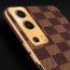 Vaku ® Vivo iQoo Z3 5G Cheron Series Leather Stitched Gold Electroplated Soft TPU Back Cover