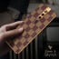 Vaku ® Oppo F11 Pro Cheron Series Leather Stitched Gold Electroplated Soft TPU Back Cover