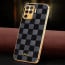 Vaku ® Oppo F19 Pro Cheron Leather Electroplated Soft TPU Back Cover