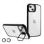 Vaku ® Apple iPhone 15 / 15 Plus Lens Flip Stand Holder Back Cover Case with Free Lens Protector