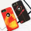 Vaku ® Apple iPhone 7 plus Lexza Volcano Fire Series Hot-Color Changing Double-Stitch Infinite Thermal Sensing Technology Back Cover