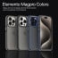 eller santé ® Apple iPhone 15 Pro Max Elemento Drop Protection, Shockproof Guard Corner Frosted Back Cover
