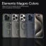 Vaku Luxos ® Apple iPhone 15 Pro Max Elemento MagPro Drop Protection, Shockproof Guard Corner Frosted Back Cover
