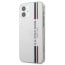US Polo Assn ® Apple iPhone 12  Mini Tricolor Vertical Stripes Back Cover Case - White