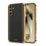 Vaku ® Samsung Galaxy S23 FE Luxemberg Leather Pattern Gold Electroplated Soft TPU Back Cover