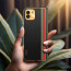 Vaku ® Samsung Galaxy A03 Felix Line Leather Stitched Gold Electroplated Soft TPU Back Cover