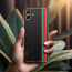 Vaku ® Samsung Galaxy A04e Felix Line Leather Stitched Gold Electroplated Soft TPU Back Cover