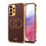 Vaku ® Samsung Galaxy A53 5G Skylar Leather Pattern Gold Electroplated Soft TPU Back Cover