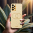 Vaku ® Samsung Galaxy A23 4G Skylar Leather Pattern Gold Electroplated Soft TPU Back Cover