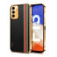 Vaku ® Samsung Galaxy F13 Felix Line Leather Stitched Gold Electroplated Soft TPU Back Cover