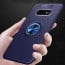 Vaku ® Samsung Galaxy S10 Ring Holder Auto Focus Leather Stitched Soft Silicone 4 Frames plus ultra-thin case transparent cover