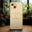 Vaku ® Apple iPhone 13 Skylar Leather Pattern Gold Electroplated Soft TPU Back Cover