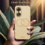 Vaku ® Oppo A58 4G Skylar Leather Pattern Gold Electroplated Soft TPU Back Cover