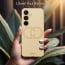 Vaku ® Samsung Galaxy A55 5G Skylar Leather Pattern Gold Electroplated Soft TPU Back Cover