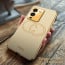 Vaku ® Vivo V25 Pro Skylar Leather Pattern Gold Electroplated Soft TPU Back Cover