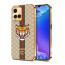 Vaku ® Vivo Y21T Lynx Leather Stitched Gold Electroplated Soft TPU Back Cover Case
