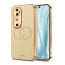 Vaku ® Vivo V40 5G Skylar Leather Pattern Gold Electroplated Soft TPU Back Cover