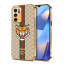 Vaku ® Oppo A16 Lynx Designer Leather Pattern Gold Electroplated Soft TPU Back Cover Case