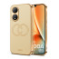 Vaku ® Vivo Y100A 5G Skylar Leather Pattern Gold Electroplated Soft TPU Back Cover