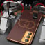Vaku ® Vivo Y30 Skylar Leather Pattern Gold Electroplated Soft TPU Back Cover