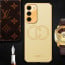 Vaku ® Samsung Galaxy S23 Skylar Leather Pattern Gold Electroplated Soft TPU Back Cover