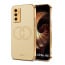 Vaku ® Vivo Y75 4G Skylar Leather Pattern Gold Electroplated Soft TPU Back Cover