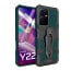 Vaku ® Vivo Y22 Vanguard Military Grade Armor Case with Metal Belt Clip Kickstand Back Cover