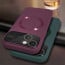 Vaku ® Apple iPhone 15 Premium Polarized Leather Texture Full Lens Protection Silicon Back Cover Case