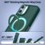 Vaku Luxos ® Apple iPhone 16 Ariston Kickmag Cover with Magnetic Alloy Ring Metal Kickstand Camera Protector Shockproof Back Cover